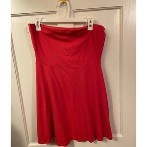 EXPRESS - Strapless pink skater dress